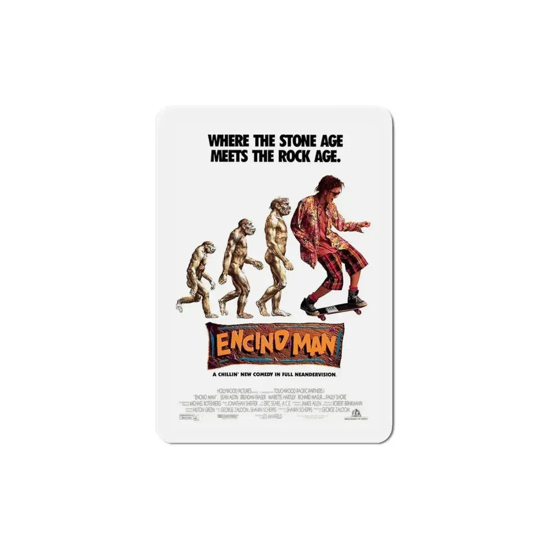 Encino Man 1992 Movie Poster Refrigerator Magnet - The Sticker Space