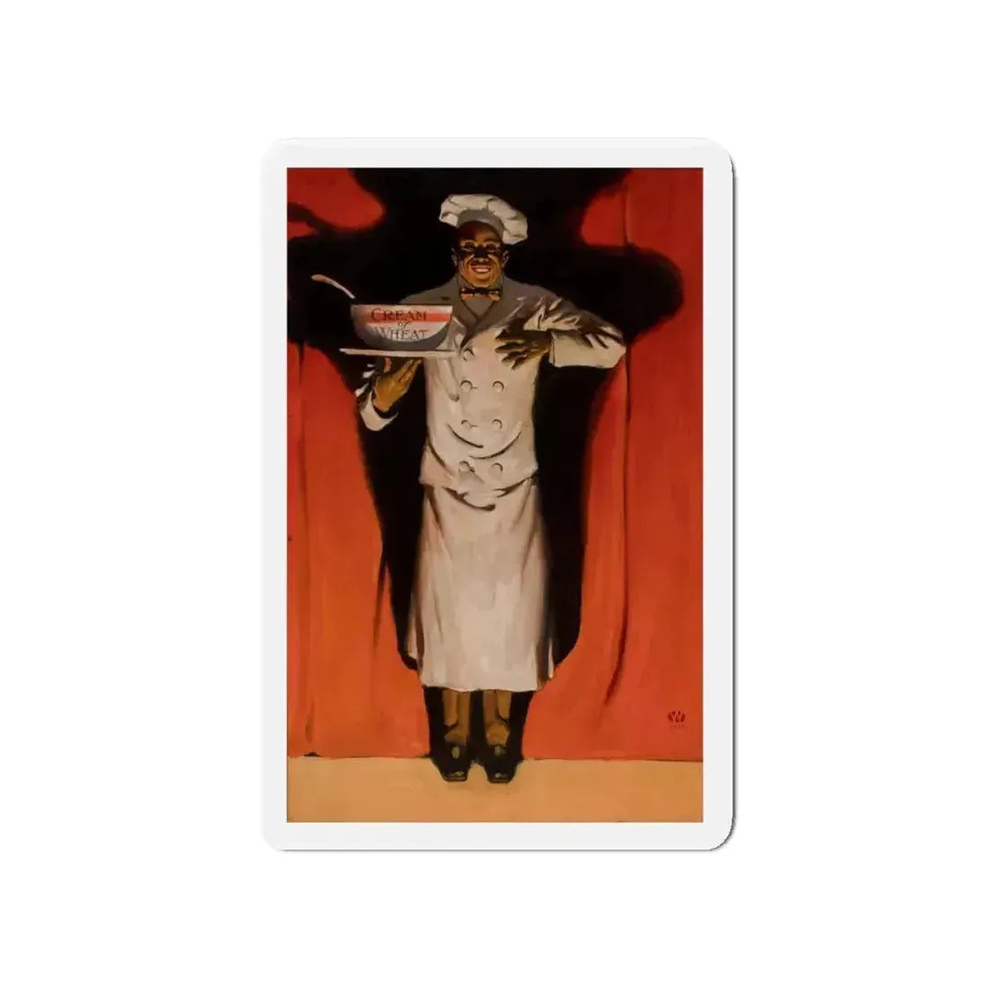 Encore, Cream of Wheat ad illustration, 1908 (Magazine Illustration) Refrigerator Magnet 4 Inch Die-Cut - The Sticker Space