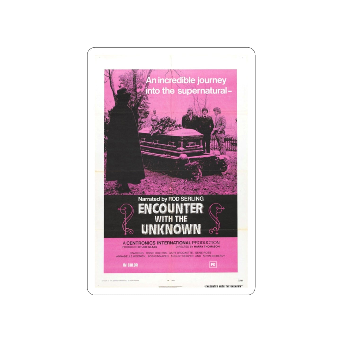 ENCOUNTER WITH THE UNKNOWN 1972 Movie Poster STICKER Vinyl Die-Cut Decal-2 Inch-The Sticker Space