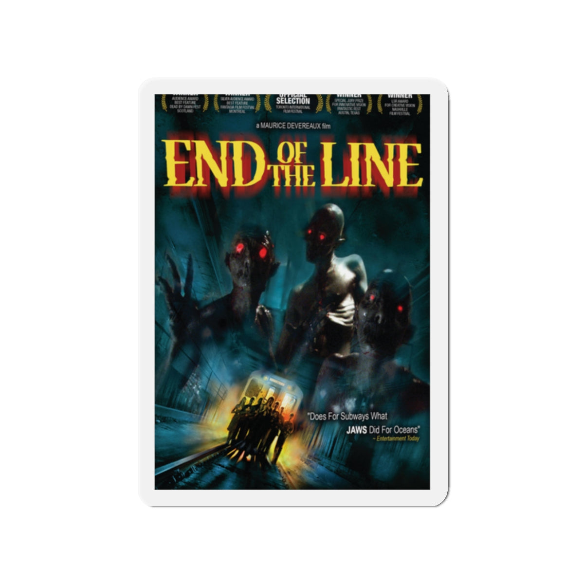 END OF THE LINE 1987 Movie Poster - Die-Cut Magnet-2" x 2"-The Sticker Space