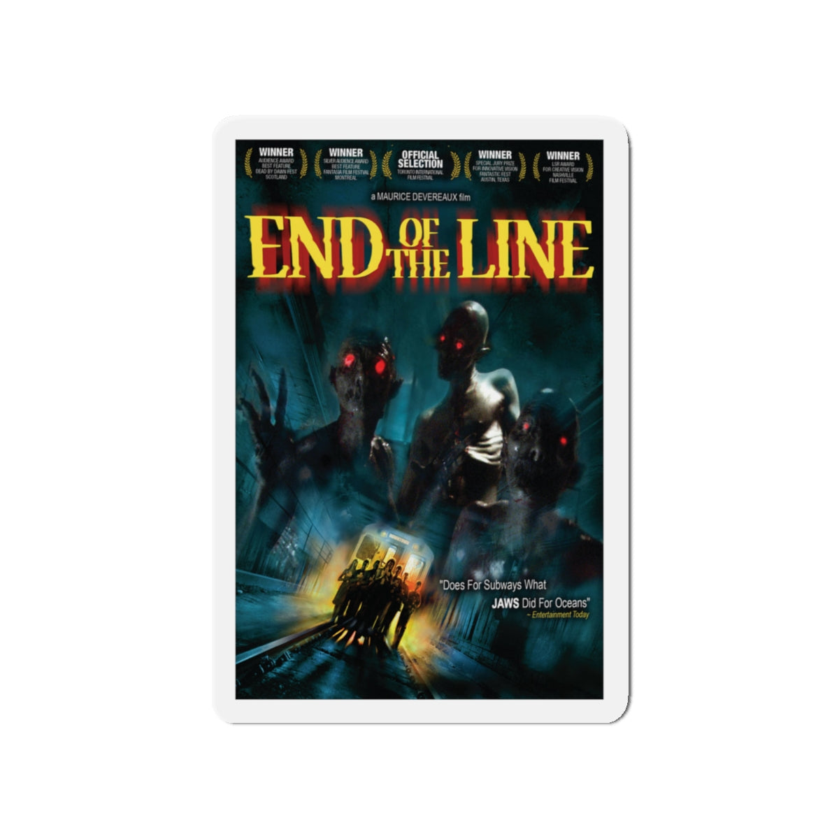 END OF THE LINE 1987 Movie Poster - Die-Cut Magnet-4" x 4"-The Sticker Space