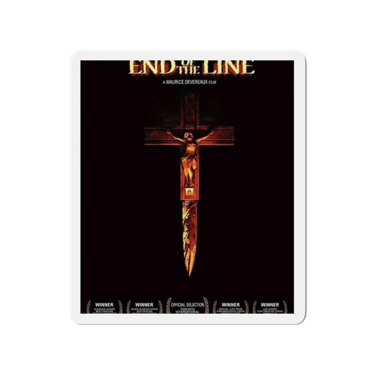 END OF THE LINE (2) 1987 Movie Poster - Die-Cut Magnet-2" x 2"-The Sticker Space