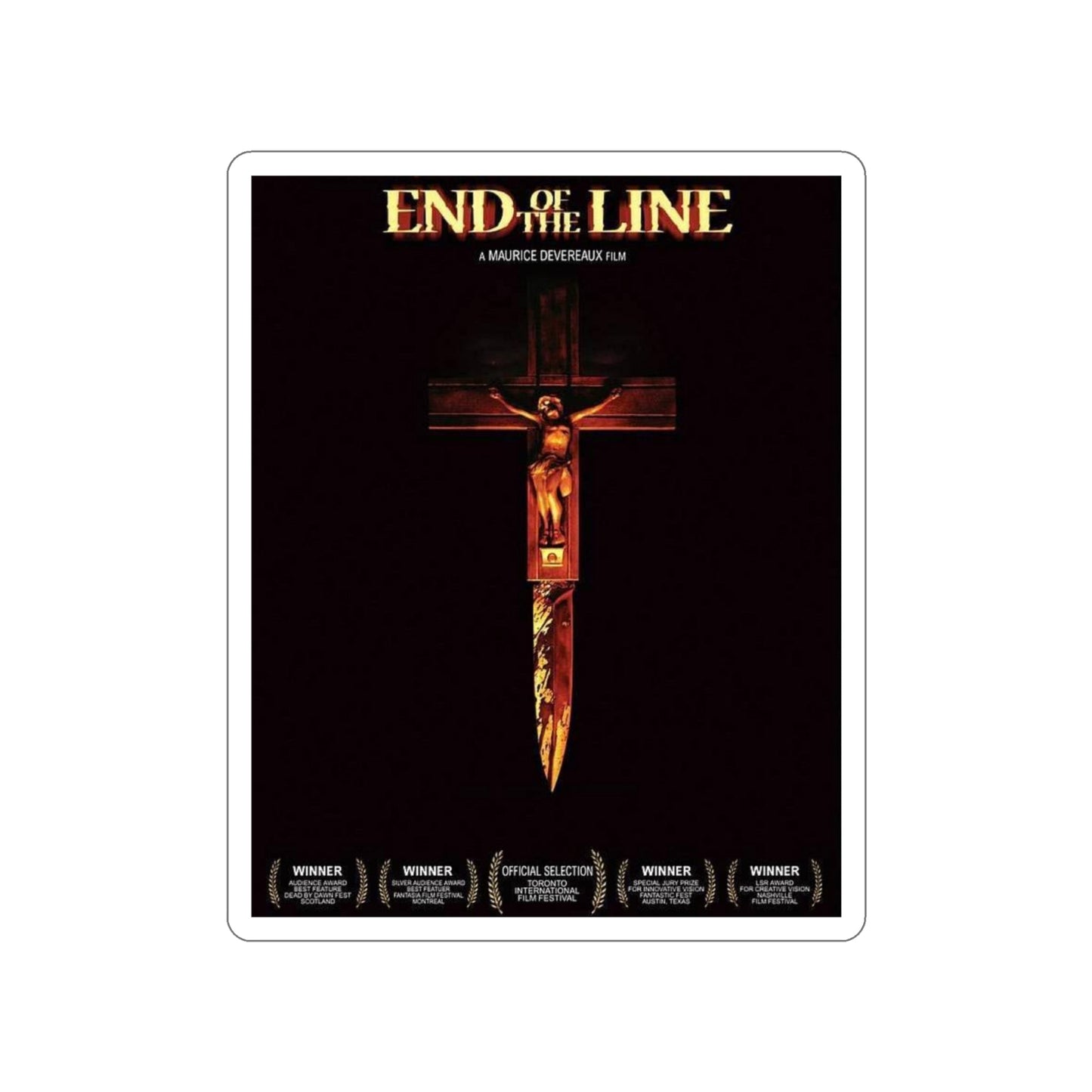 END OF THE LINE (2) 1987 Movie Poster STICKER Vinyl Die-Cut Decal-4 Inch-The Sticker Space