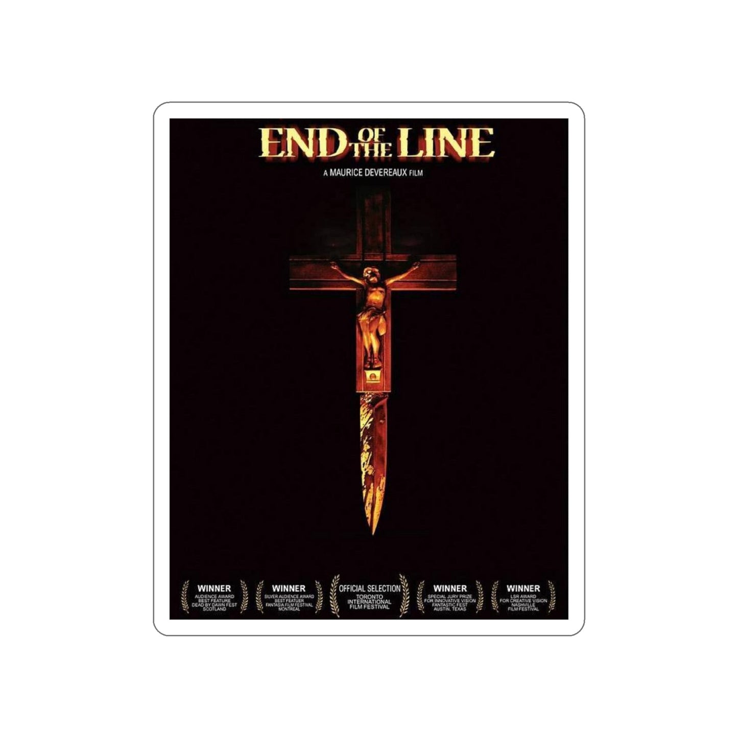 END OF THE LINE (2) 1987 Movie Poster STICKER Vinyl Die-Cut Decal-6 Inch-The Sticker Space