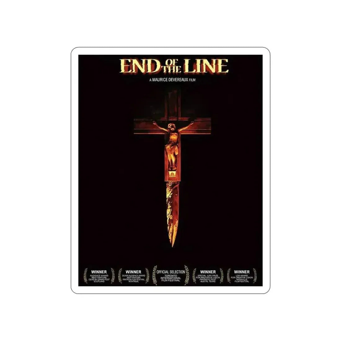END OF THE LINE (2) 1987 Movie Poster STICKER Vinyl Die-Cut Decal 6 Inch - The Sticker Space