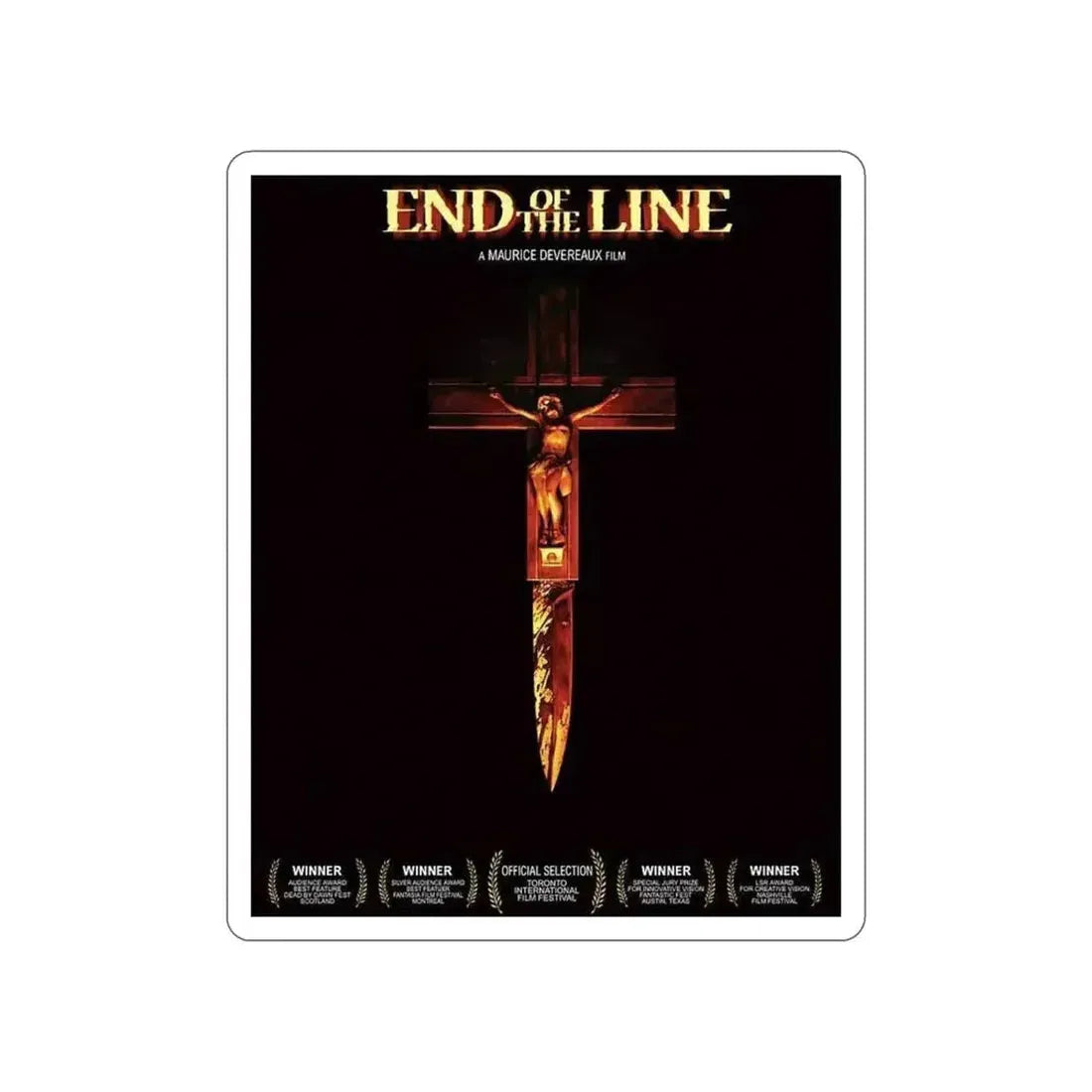 END OF THE LINE (2) 1987 Movie Poster STICKER Vinyl Die-Cut Decal - The Sticker Space