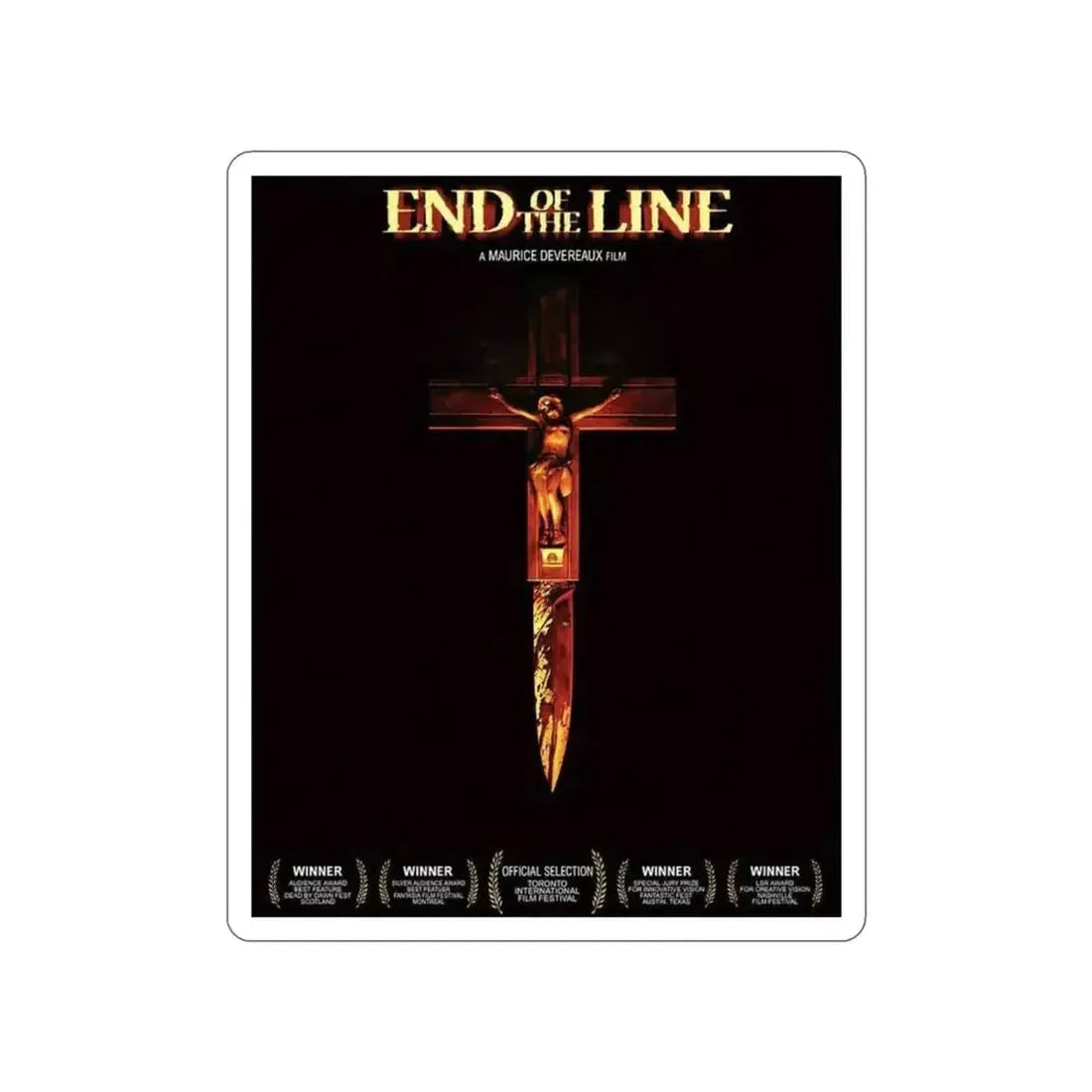 END OF THE LINE (2) 1987 Movie Poster STICKER Vinyl Die-Cut Decal - The Sticker Space