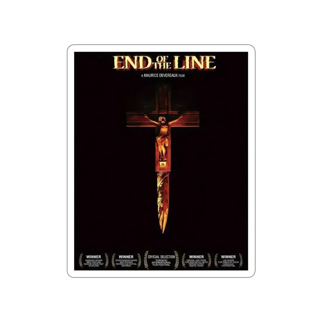 END OF THE LINE (2) 1987 Movie Poster STICKER Vinyl Die-Cut Decal - The Sticker Space