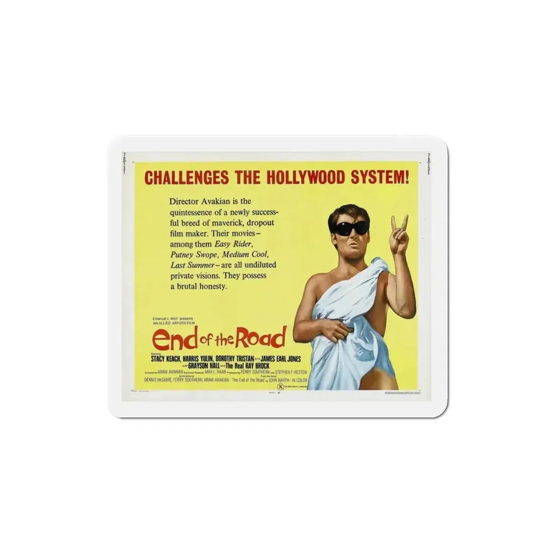 End of the Road 1970 Movie Poster Refrigerator Magnet - The Sticker Space
