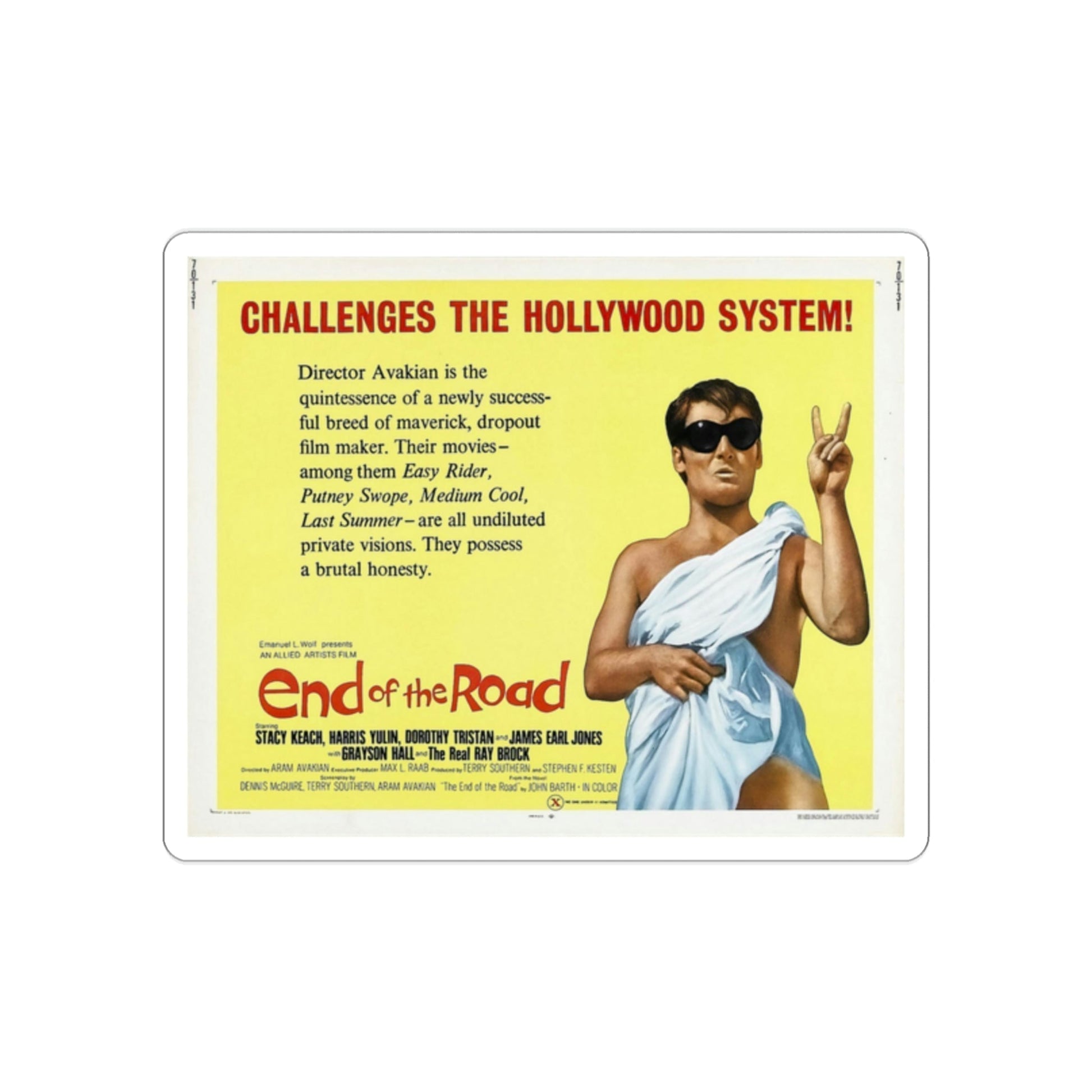 End of the Road 1970 Movie Poster STICKER Vinyl Die-Cut Decal-2 Inch-The Sticker Space