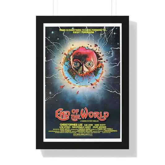 END OF THE WORLD 1977 - Framed Movie Poster 16″ x 24″ Black - The Sticker Space