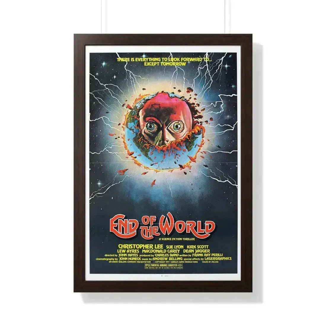 END OF THE WORLD 1977 - Framed Movie Poster 20" x 30" Walnut - The Sticker Space