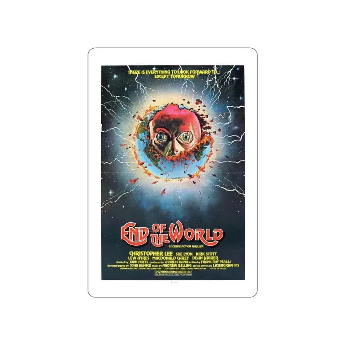 END OF THE WORLD 1977 Movie Poster STICKER Vinyl Die-Cut Decal 4 Inch - The Sticker Space