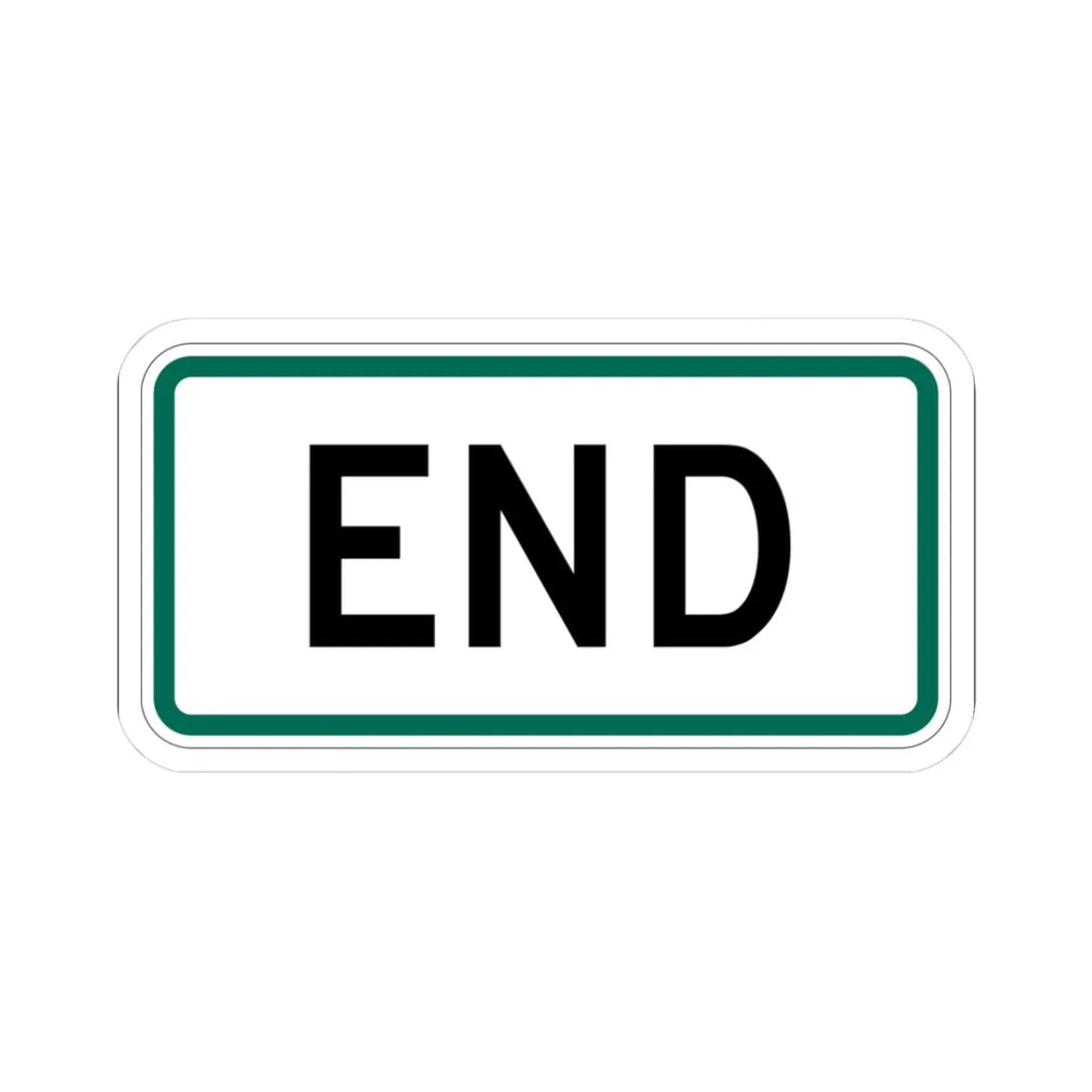 End plate South Dakota (South Dakota) (Road Sign) STICKER Vinyl Kiss-Cut Decal 3 Inch White - The Sticker Space
