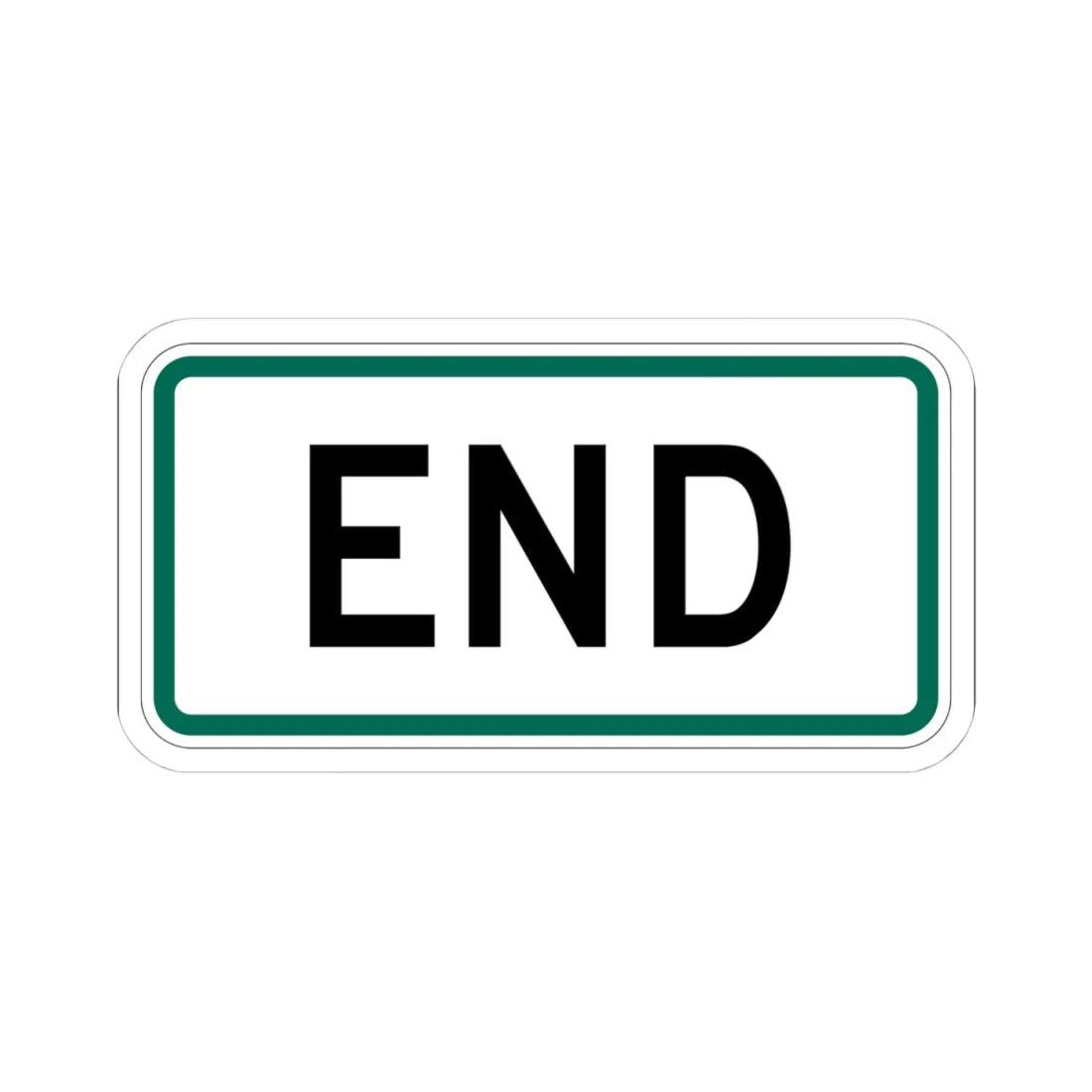 End plate South Dakota (South Dakota) (Road Sign) STICKER Vinyl Kiss-Cut Decal 4 Inch White - The Sticker Space