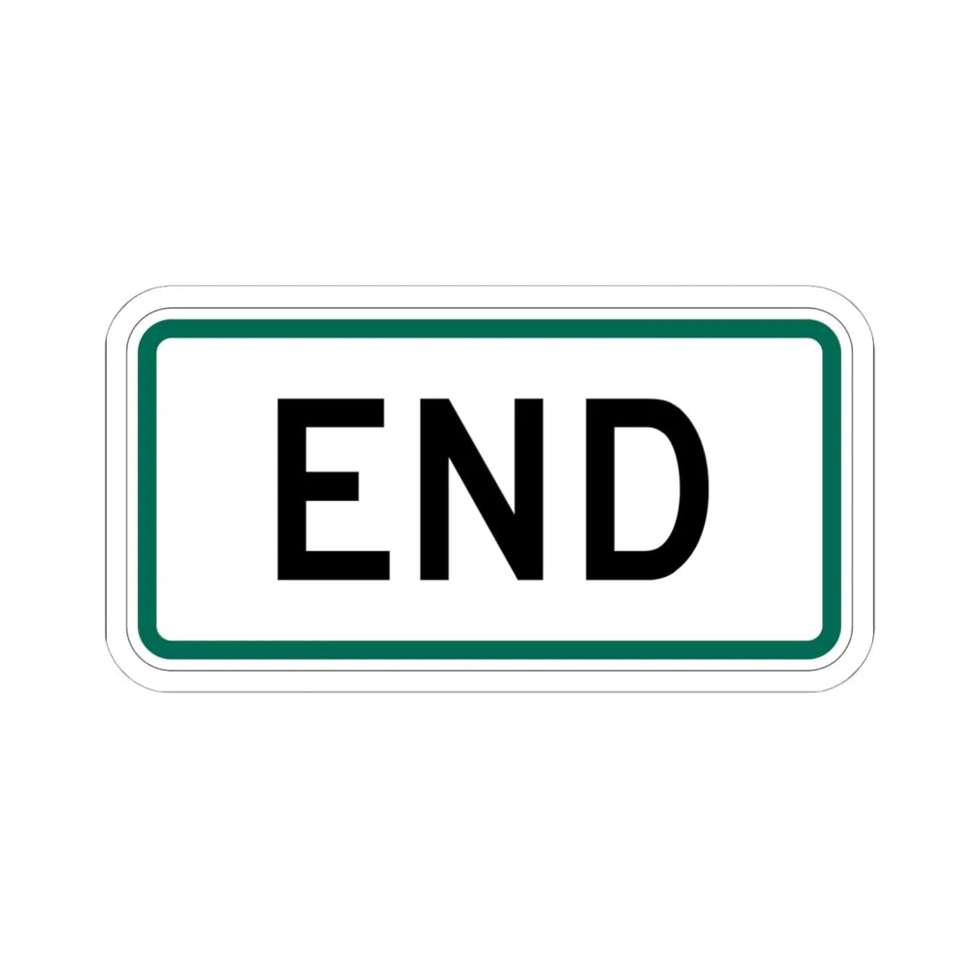 End plate South Dakota (South Dakota) (Road Sign) STICKER Vinyl Kiss-Cut Decal 6 Inch White - The Sticker Space