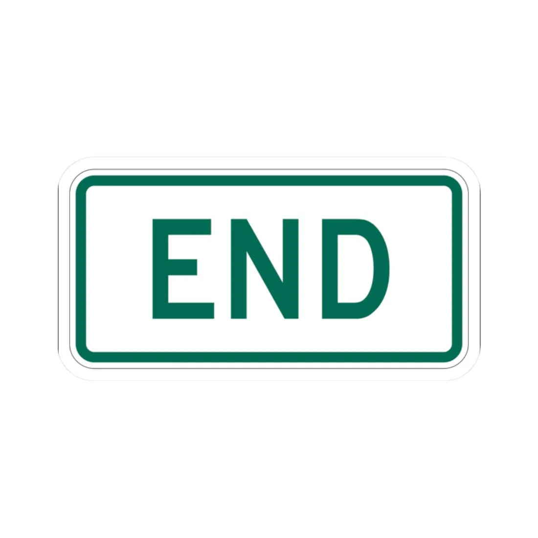 End plate Vermont (Vermont) (Road Sign) STICKER Vinyl Kiss-Cut Decal 2 Inch White - The Sticker Space
