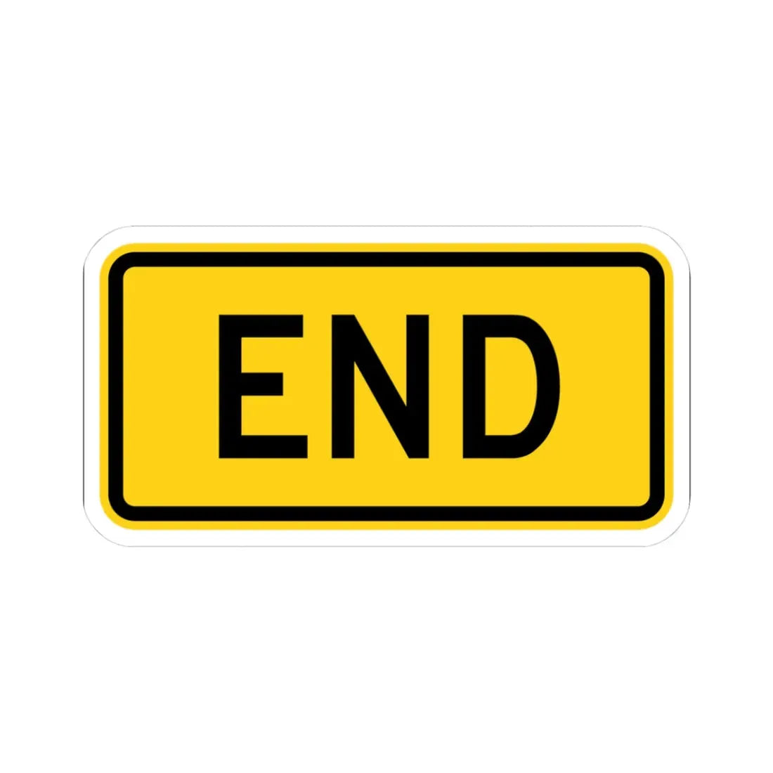 End plate Wyoming (Wyoming) (Road Sign) STICKER Vinyl Kiss-Cut Decal 3 Inch White - The Sticker Space