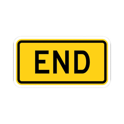 End plate Wyoming (Wyoming) (Road Sign) STICKER Vinyl Kiss-Cut Decal 3 Inch White - The Sticker Space