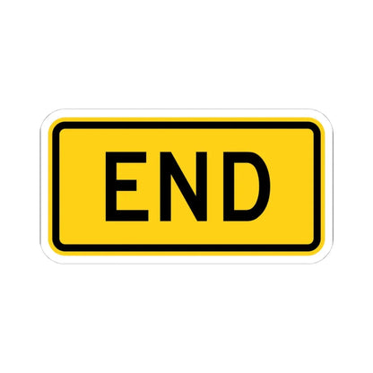 End plate Wyoming (Wyoming) (Road Sign) STICKER Vinyl Kiss-Cut Decal 4 Inch White - The Sticker Space