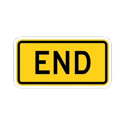 End plate Wyoming (Wyoming) (Road Sign) STICKER Vinyl Kiss-Cut Decal 6 Inch White - The Sticker Space