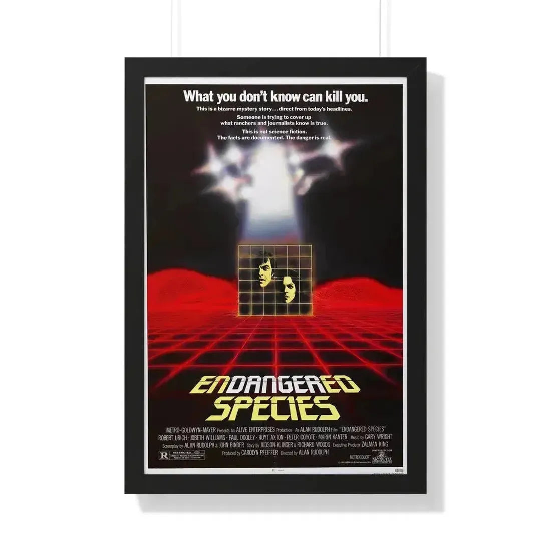 ENDANGERED SPECIES 1982 - Framed Movie Poster 20" x 30" Black - The Sticker Space