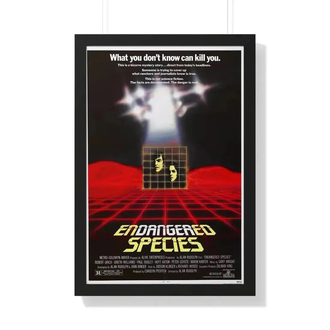 ENDANGERED SPECIES 1982 - Framed Movie Poster - The Sticker Space
