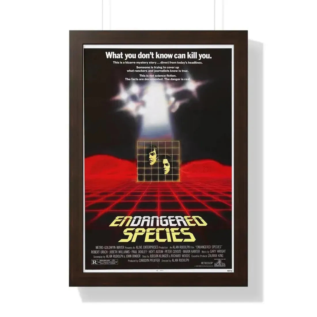 ENDANGERED SPECIES 1982 - Framed Movie Poster - The Sticker Space