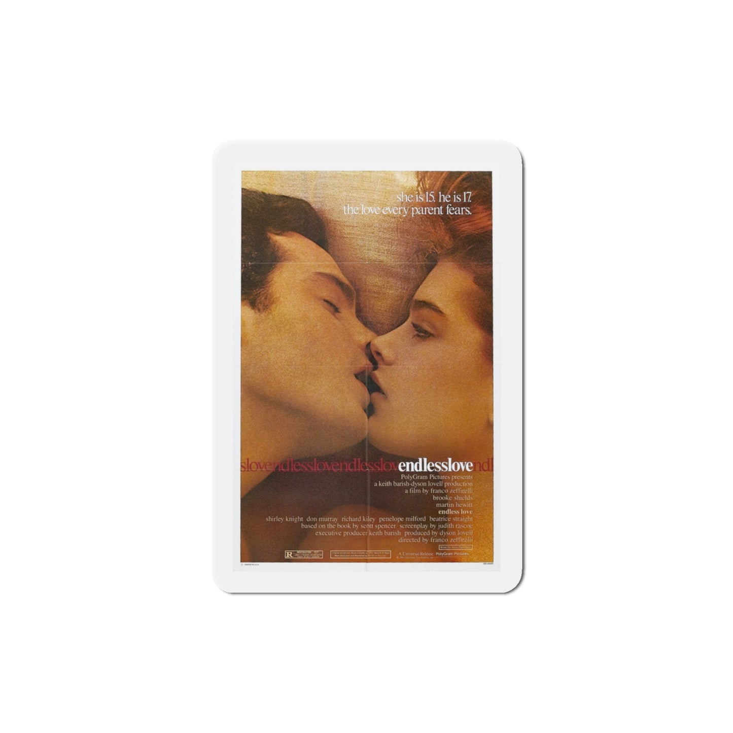 Endless Love 1981 Movie Poster Die-Cut Magnet-3" x 3"-The Sticker Space