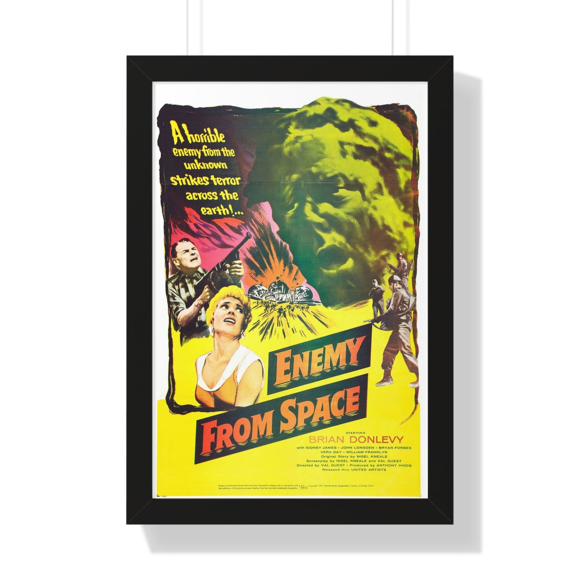 ENEMY FROM SPACE (QUATERMASS 2) 1957 - Framed Movie Poster-16″ x 24″-The Sticker Space