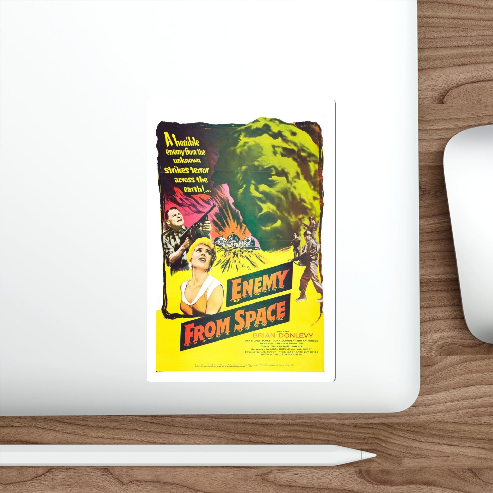 ENEMY FROM SPACE (QUATERMASS 2) 1957 Movie Poster STICKER Vinyl Die-Cut Decal-The Sticker Space