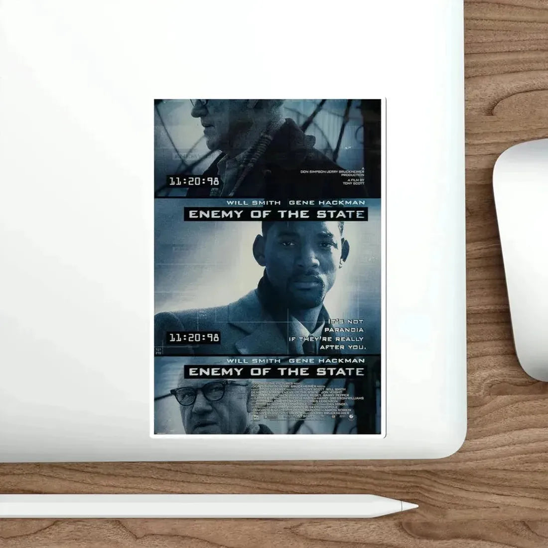 Enemy of the State 1998 Movie Poster STICKER Vinyl Die-Cut Decal - The Sticker Space