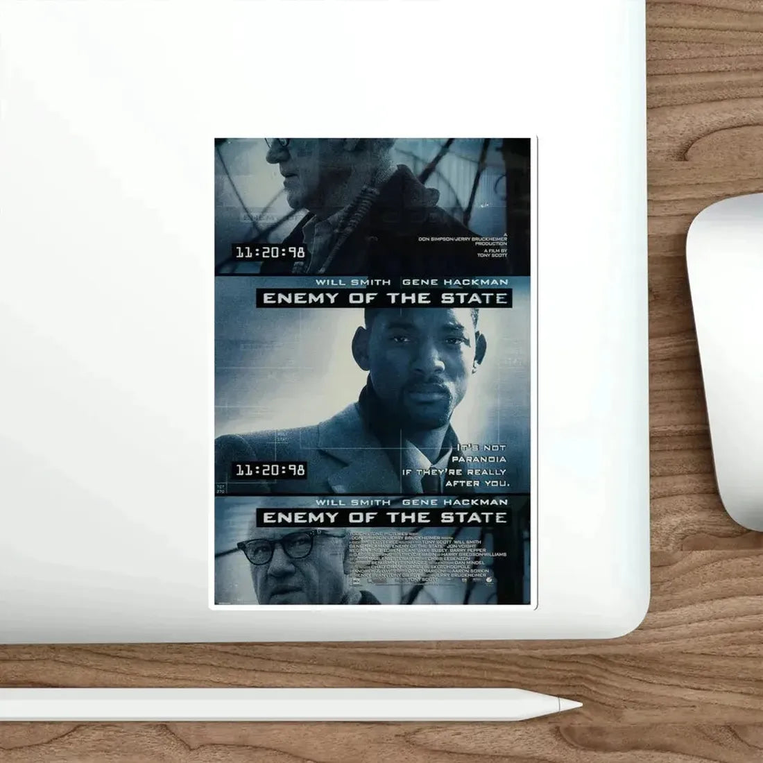 Enemy of the State 1998 Movie Poster STICKER Vinyl Die-Cut Decal - The Sticker Space