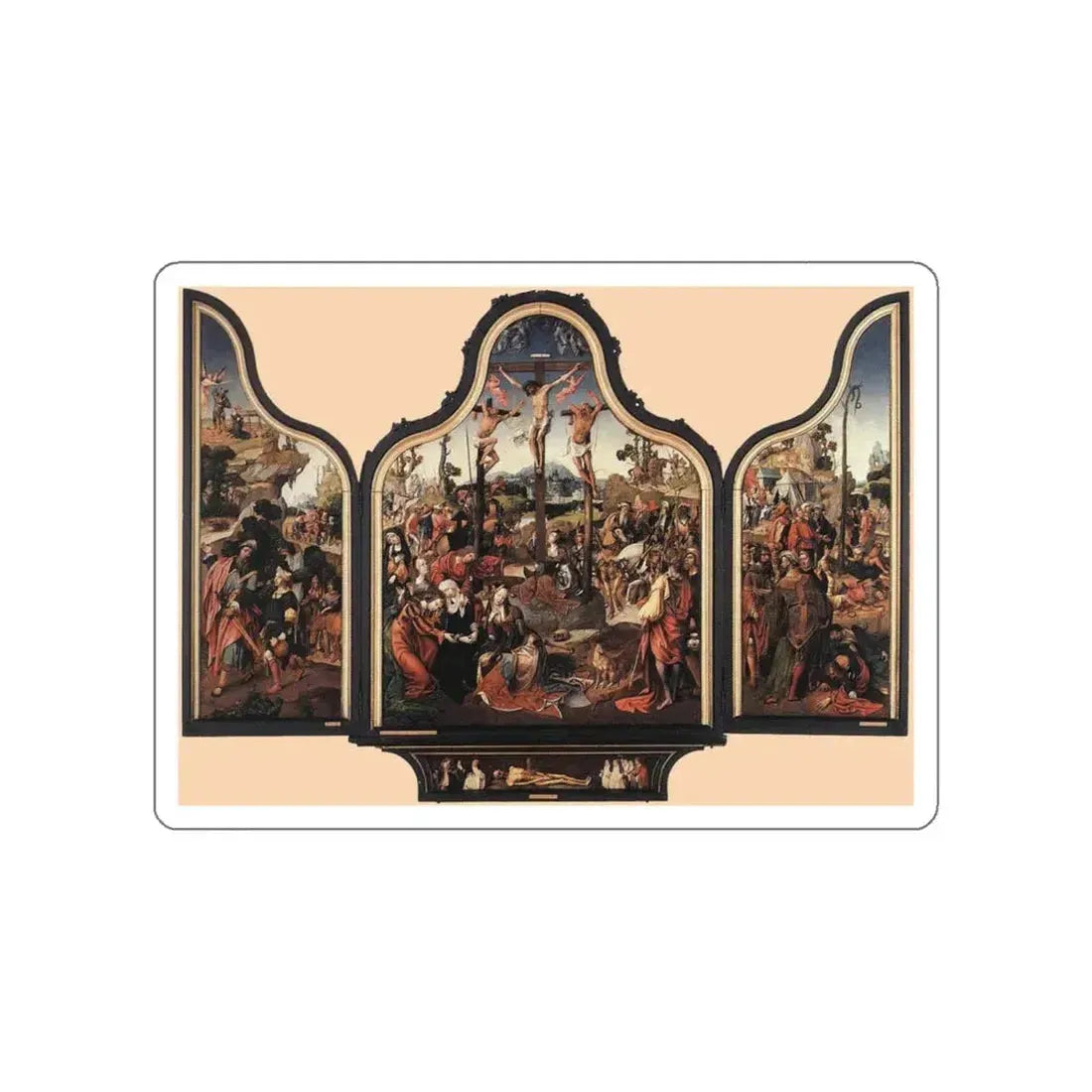 ENGEBRECHTSZ., Cornelis - Crucifixion Altarpiece2 (Artwork) STICKER Vinyl Die-Cut Decal White Die-Cut 5 Inch - The Sticker Space