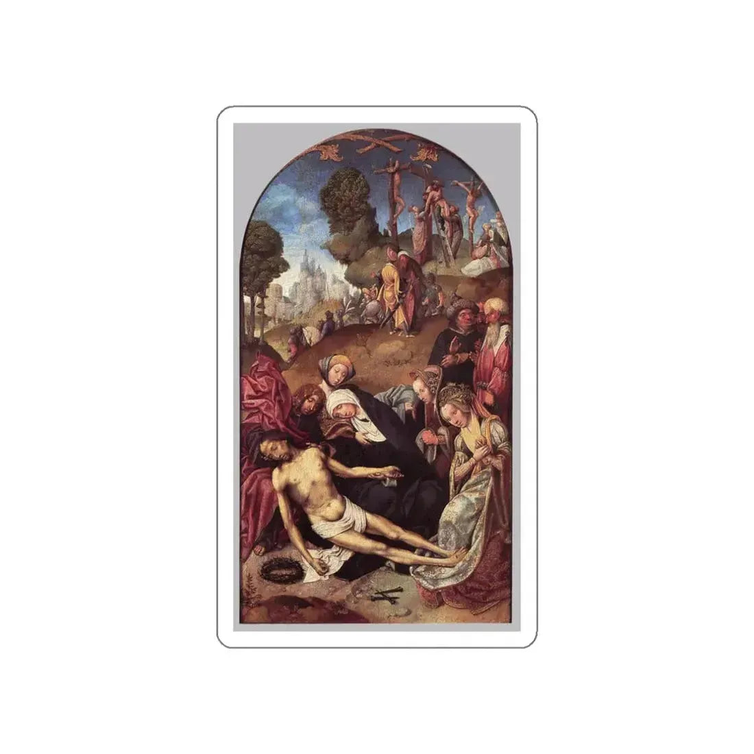ENGEBRECHTSZ., Cornelis - The Lamentation (Artwork) STICKER Vinyl Die-Cut Decal White Die-Cut 3 Inch - The Sticker Space