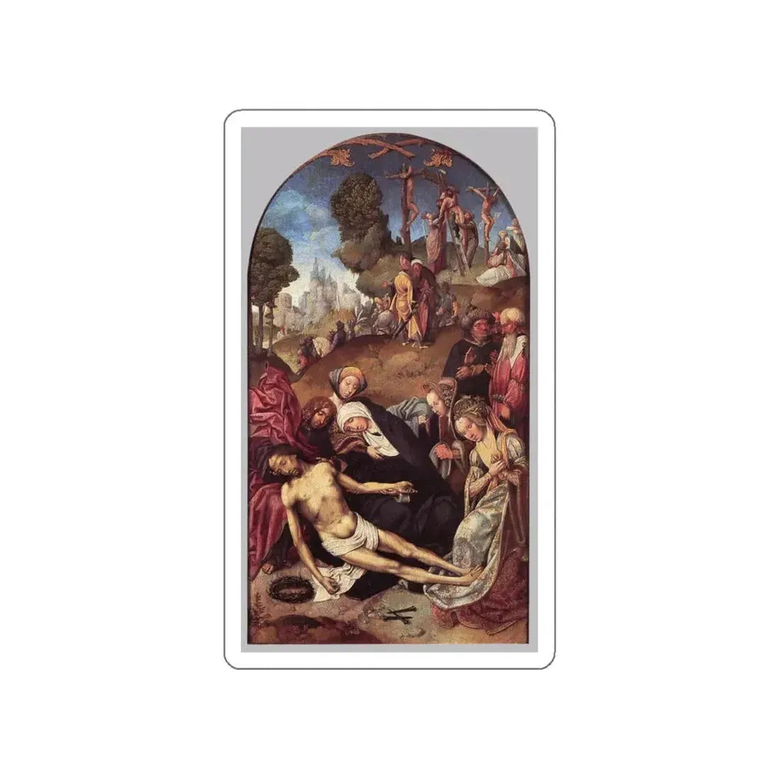 ENGEBRECHTSZ., Cornelis - The Lamentation (Artwork) STICKER Vinyl Die-Cut Decal White Die-Cut 4 Inch - The Sticker Space