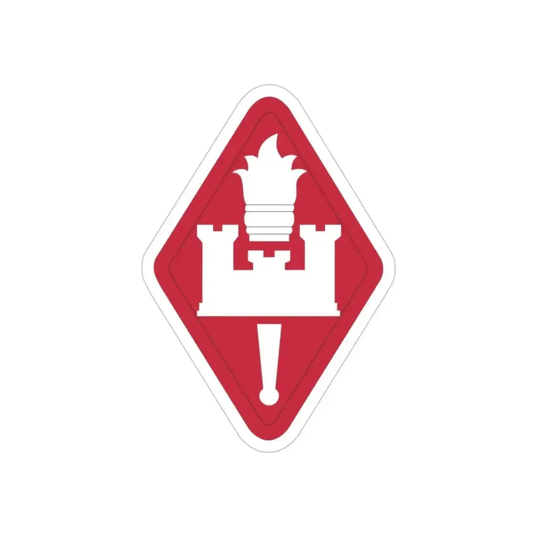 Engineer Center and Fort Leonard Wood and School (U.S. Army) REVERSE PRINT Transparent Die-Cut STICKER - The Sticker Space