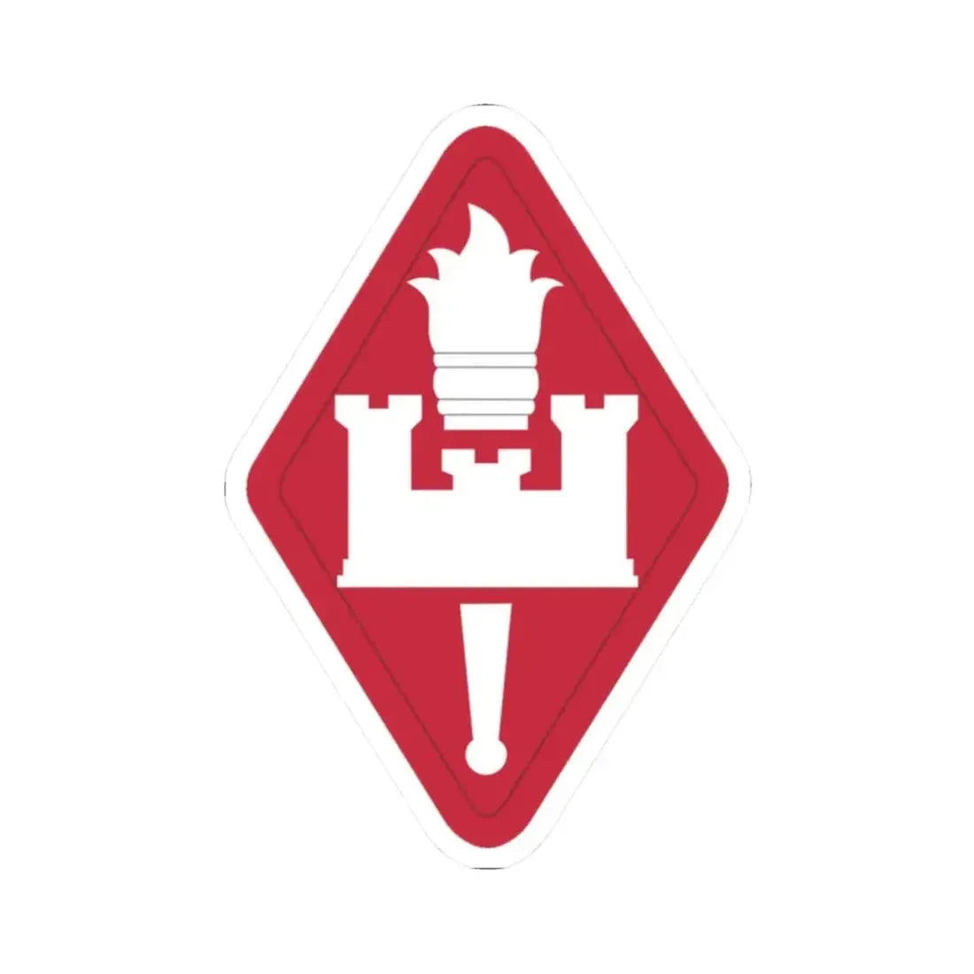 Engineer Center and Fort Leonard Wood and School (U.S. Army) STICKER Vinyl Kiss-Cut Decal 2 Inch White - The Sticker Space