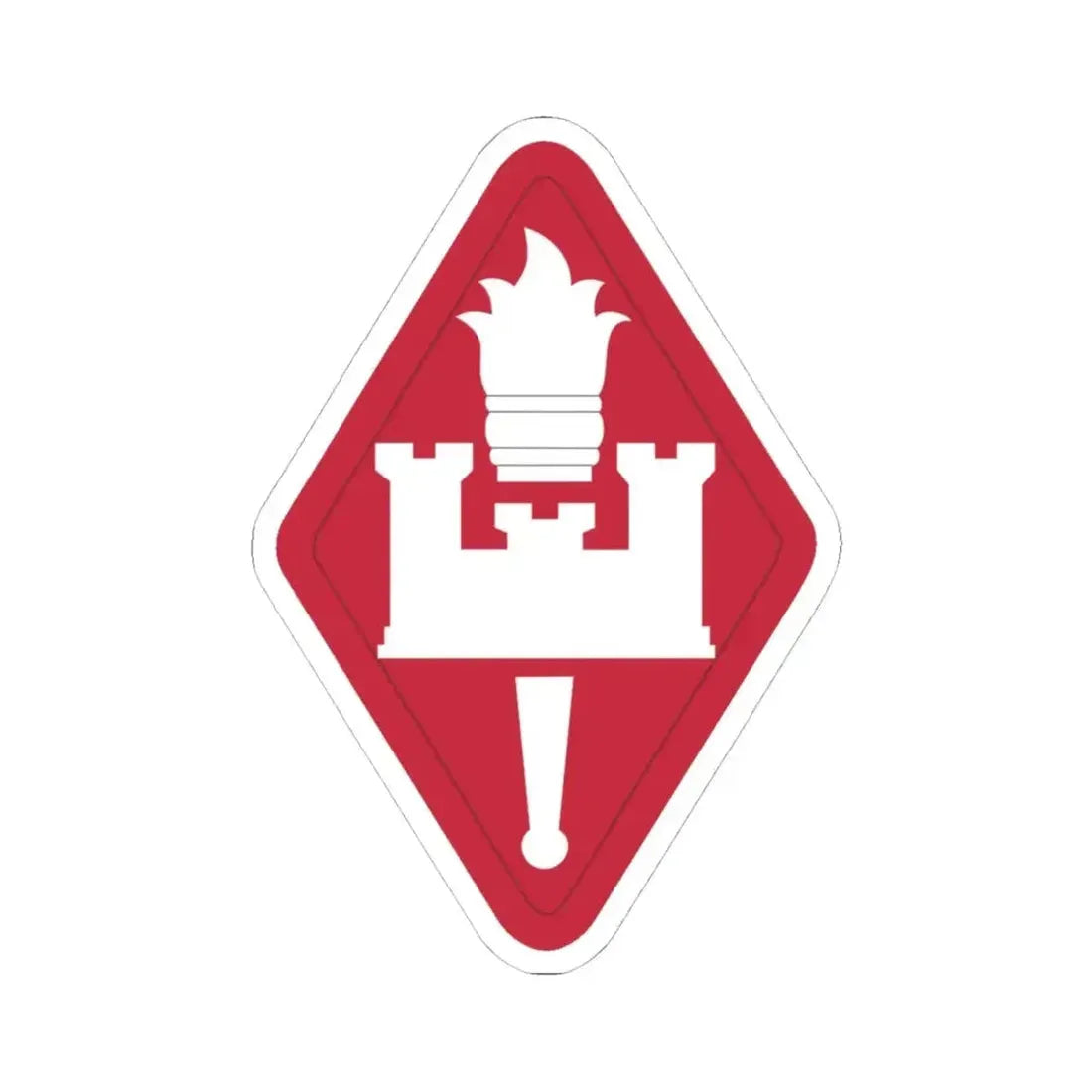 Engineer Center and Fort Leonard Wood and School (U.S. Army) STICKER Vinyl Kiss-Cut Decal 4 Inch White - The Sticker Space