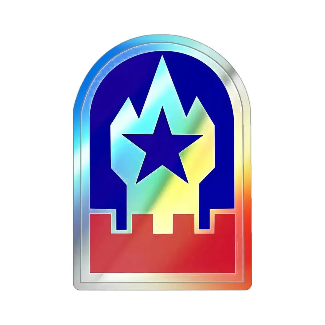 Engineer Command Europe (U.S. Army) Holographic STICKER Die-Cut Vinyl Decal 3 Inch Holographic - The Sticker Space