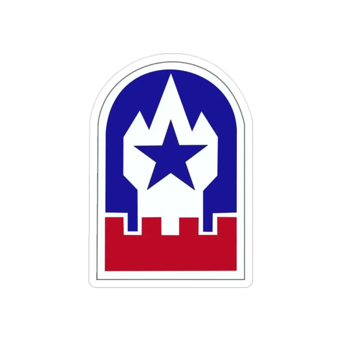 Engineer Command Europe (U.S. Army) REVERSE PRINT Transparent Die-Cut STICKER 2 Inch Die-Cut Transparent - The Sticker Space