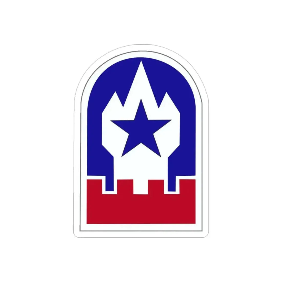 Engineer Command Europe (U.S. Army) REVERSE PRINT Transparent Die-Cut STICKER 3 Inch Die-Cut Transparent - The Sticker Space