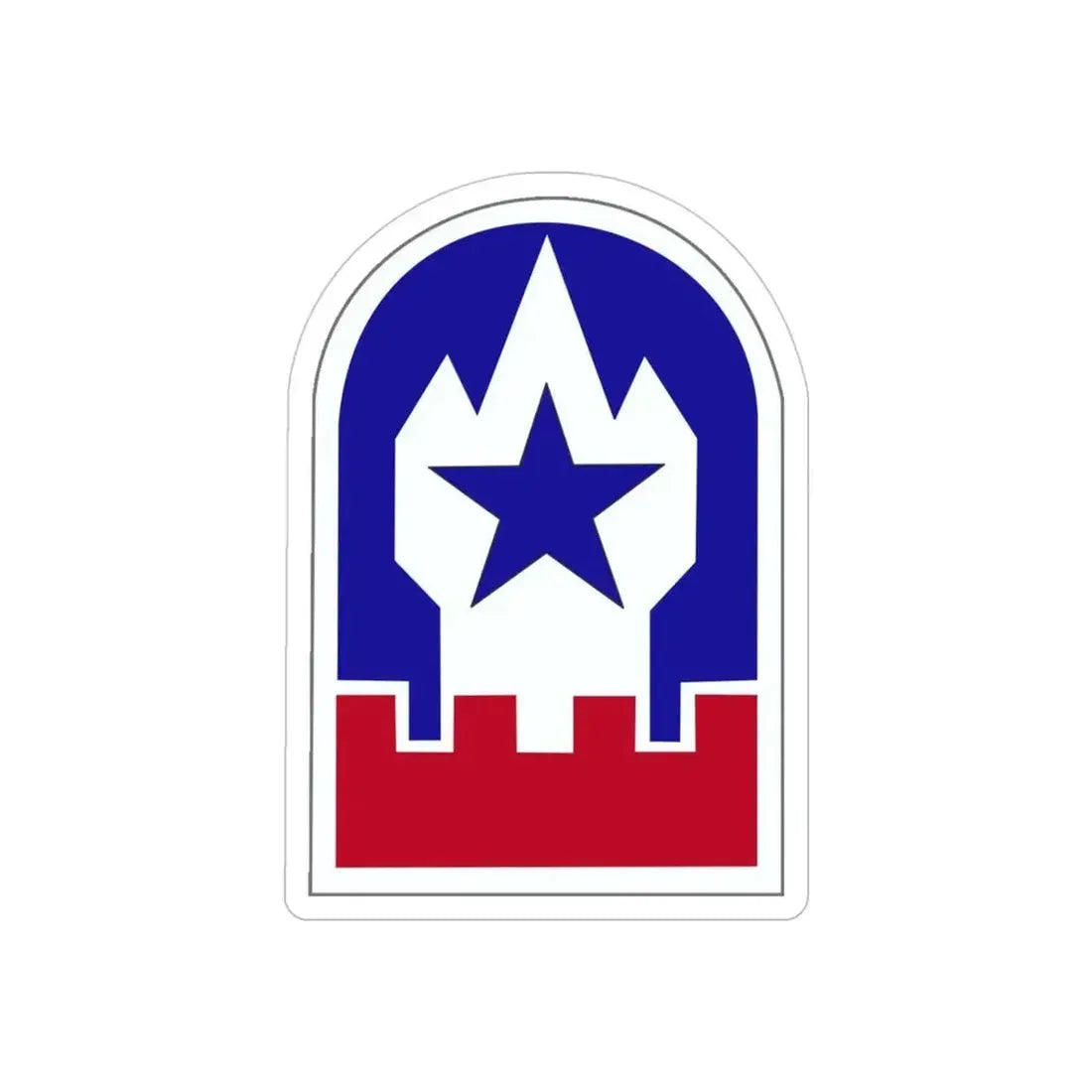 Engineer Command Europe (U.S. Army) REVERSE PRINT Transparent Die-Cut STICKER 4 Inch Die-Cut Transparent - The Sticker Space