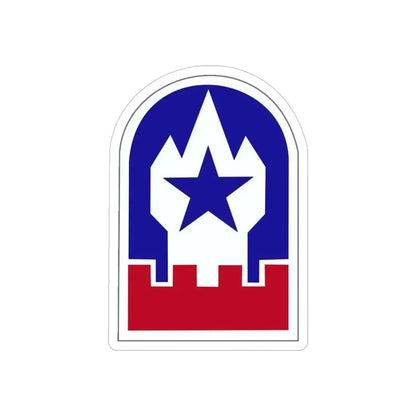 Engineer Command Europe (U.S. Army) REVERSE PRINT Transparent Die-Cut STICKER 4 Inch Die-Cut Transparent - The Sticker Space