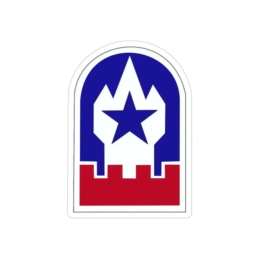 Engineer Command Europe (U.S. Army) REVERSE PRINT Transparent Die-Cut STICKER 5 Inch Die-Cut Transparent - The Sticker Space