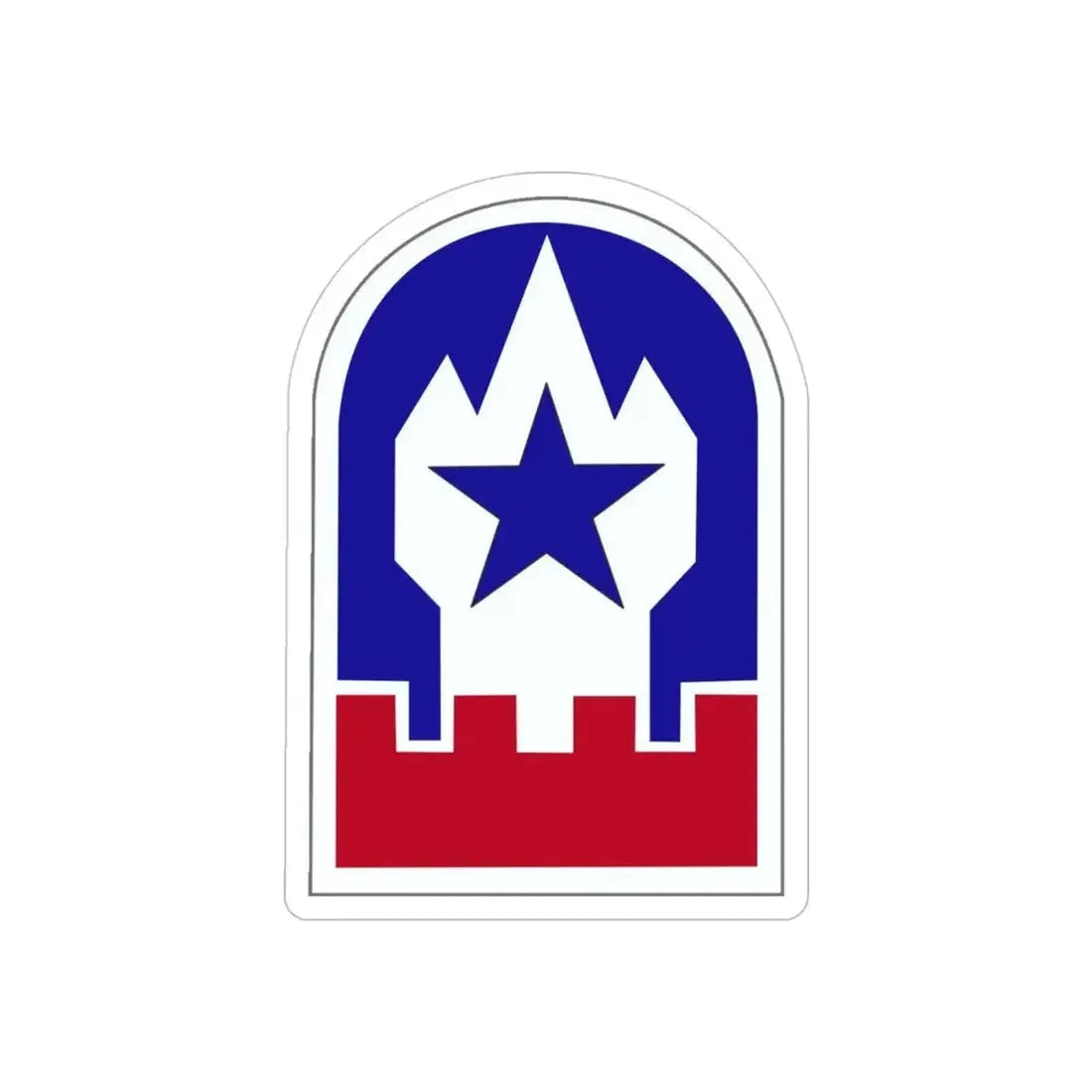 Engineer Command Europe (U.S. Army) REVERSE PRINT Transparent Die-Cut STICKER - The Sticker Space