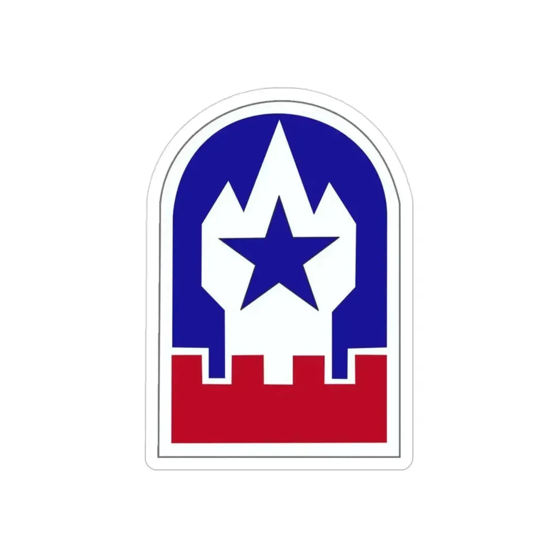 Engineer Command Europe (U.S. Army) REVERSE PRINT Transparent Die-Cut STICKER - The Sticker Space