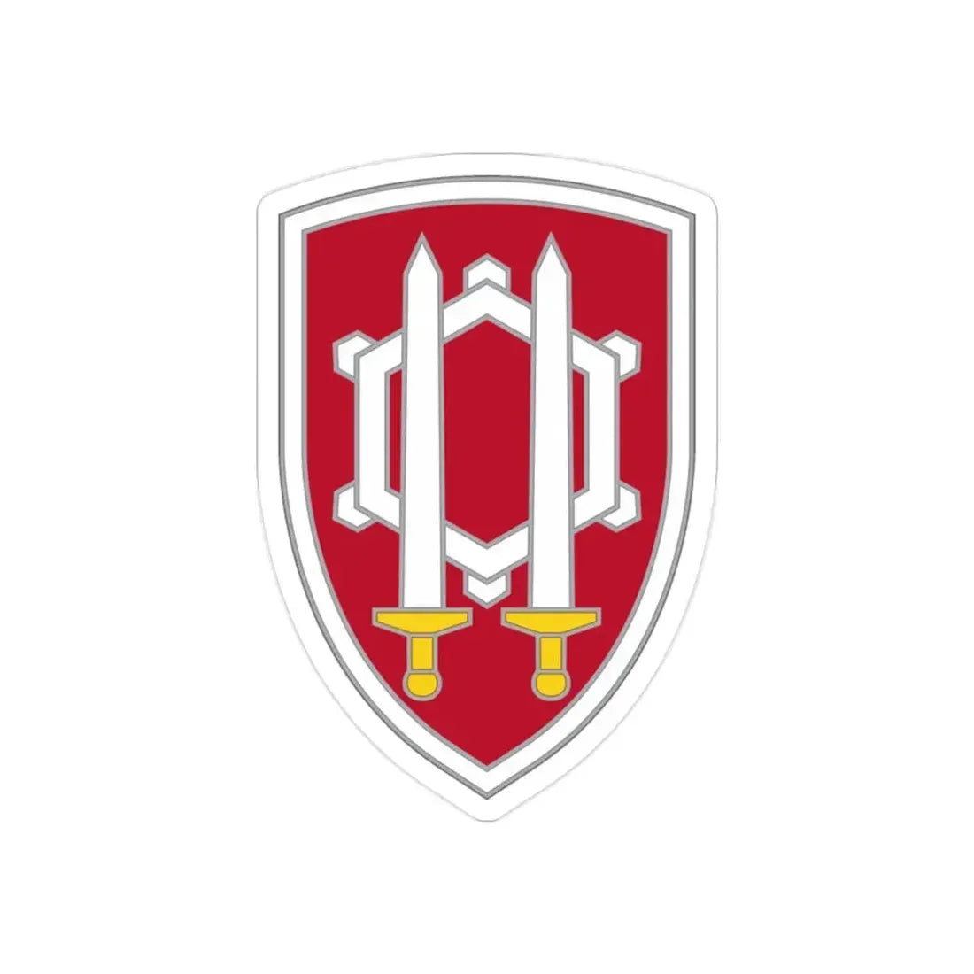 Engineer Command Vietnam 2 (U.S. Army) REVERSE PRINT Transparent Die-Cut STICKER 2 Inch Die-Cut Transparent - The Sticker Space