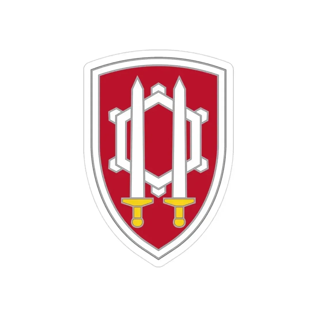 Engineer Command Vietnam 2 (U.S. Army) REVERSE PRINT Transparent Die-Cut STICKER 3 Inch Die-Cut Transparent - The Sticker Space