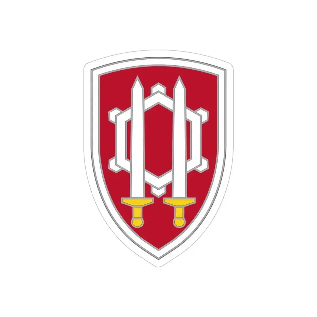 Engineer Command Vietnam 2 (U.S. Army) REVERSE PRINT Transparent Die-Cut STICKER 5 Inch Die-Cut Transparent - The Sticker Space